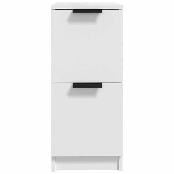Maison Exclusive - Buffeter 2 stk hvid 30x30x70 cm ingeniørtræ