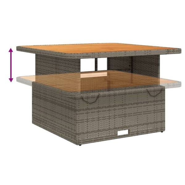 Maison Exclusive - Trädgårdsmöbler 2 delar med kuddar Grå Flätad resin