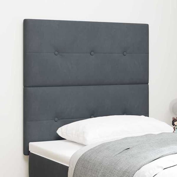 Maison Exclusive - Tummanharmaa pääty 80 cm Sametti Mörkgrå