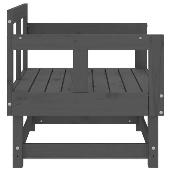 Maison Exclusive - Trädgårdsstolar set om 2 grå massiv furu Grå