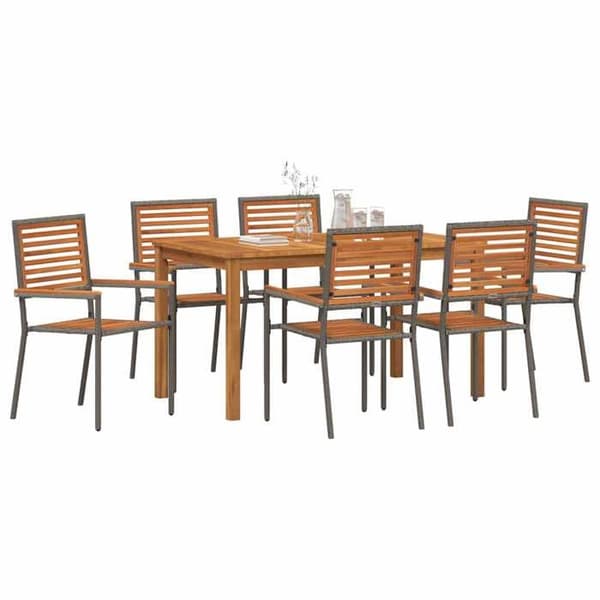 Maison Exclusive - 7 pc have spisebordssæt i grå Grå