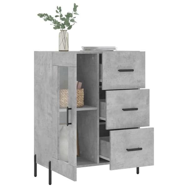 Maison Exclusive - Buffé grå betong 69,5x34x90 cm ingenjörsträ