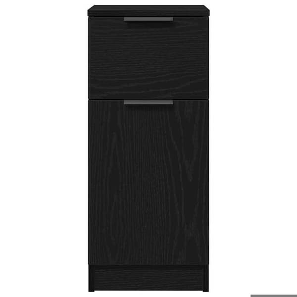 Buffet - EKSKLUSIVT HUS - Rektangulær - Sort eg - 30 x 30 x 70 cm - Ingeniørtræ svart ek