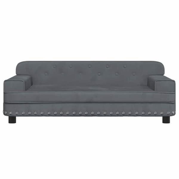 Maison Exclusive - Mörkgrå hundsäng 90x53x30 cm sammet mörkgrå