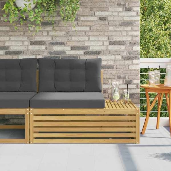 Maison Exclusive - Udendørs sofa i enden med hvid pude 115 x 83 x 73 cm Vit