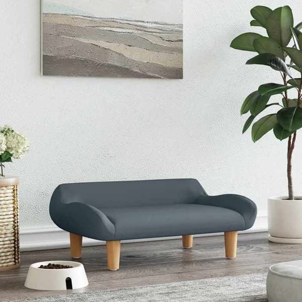 Maison Exclusive - Tummanharmaa koiranpeti 70x40x24 cm kangasta mörkgrå