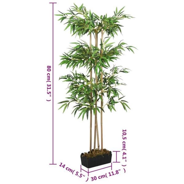 Maison Exclusive - Keinobambu 380 lehteä 80 cm vihreä