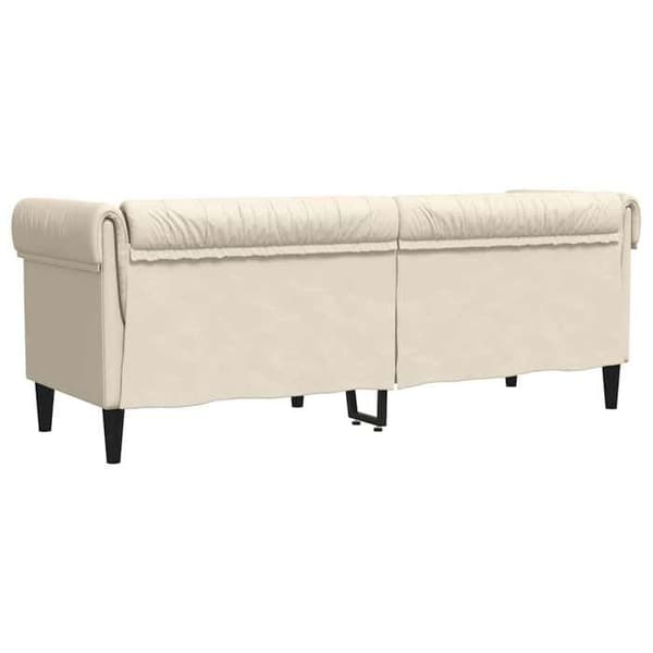 Maison Exclusive - 3-paikkainen Chesterfield-sohva pellavaa