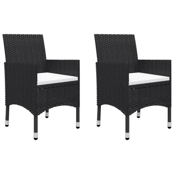 Maison Exclusive - Have spisebordssæt 5 stk Sort Svart