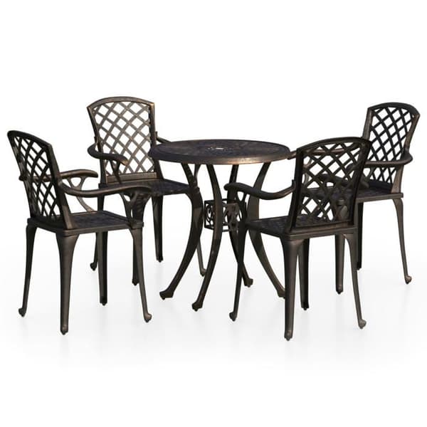 Maison Exclusive - Bistro sæt 5 stk Aluminium støbt Bronze