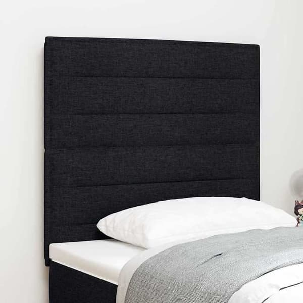 Maison Exclusive - LED-hovedgærde med sorte LED-strips 80 cm stof