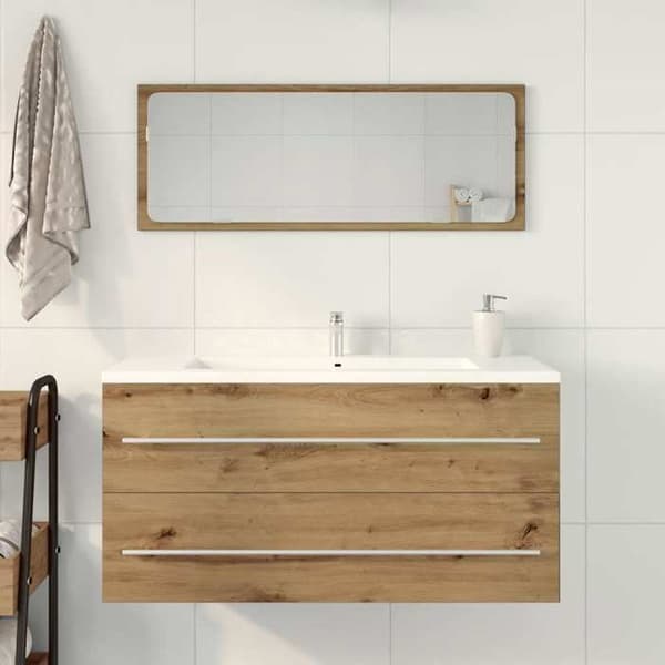 Maison Exclusive - Badeværelsesmøbel under vask i massivt egetræ 100 x 38,5 x 48 cm ingeniørtræ