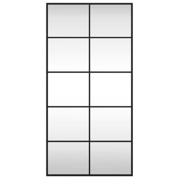 Maison Exclusive - Sort vægspejl 50x100 cm rektangulær jern Svart