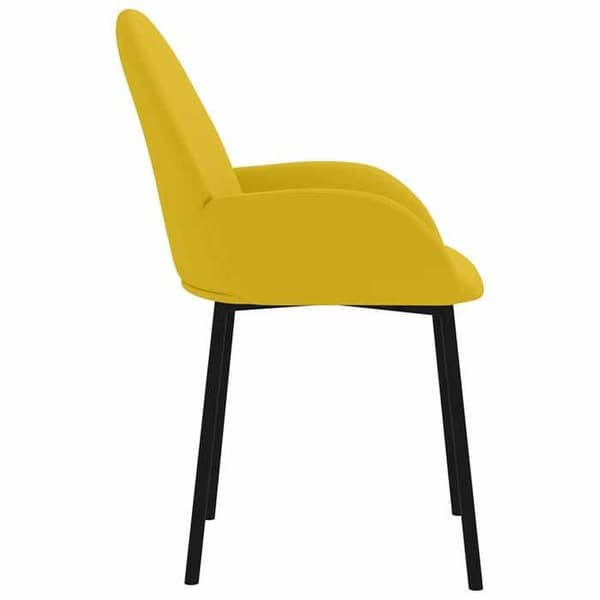 Maison Exclusive - Spisestole sæt af 2 Gul Velour Gul