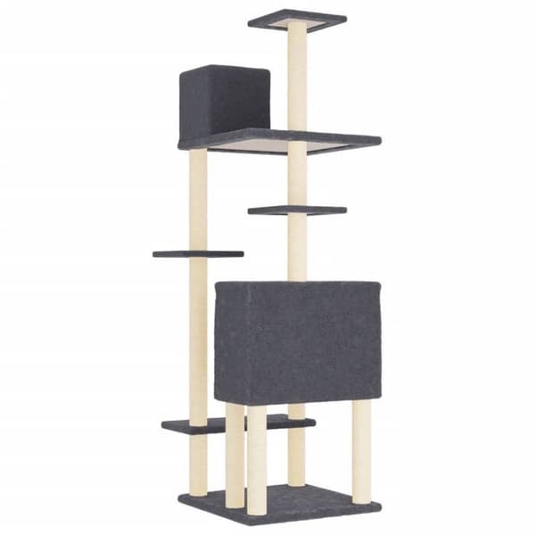 Maison Exclusive - Kattekradsetræ med sisal kløer Mørkegrå 154 cm