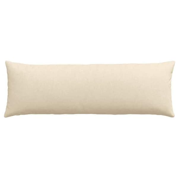 Sofa puder - EKSKLUSIV HUS - 120 x 40 cm (sæt 2) - Creme - Lynlås betræk - Polyester fyld Grädde