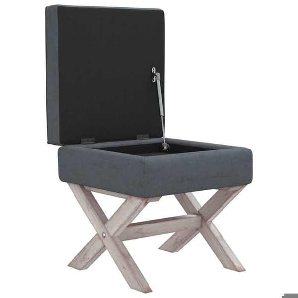 Maison Exclusive - Förvaringspall Mörkgrå 45x45x49 cm Sammet