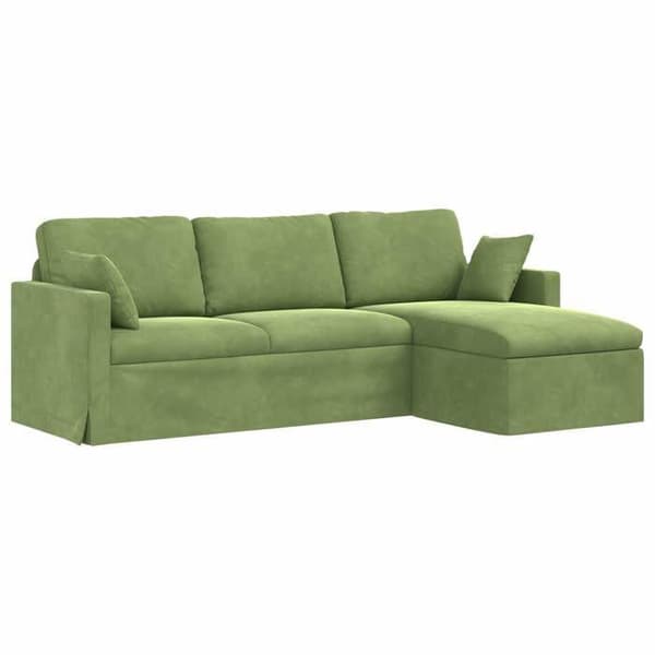 Maison Exclusive - Lys grøn sofa 228 x 134 x 80 cm Velour