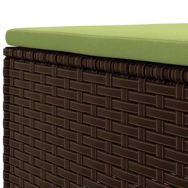 Maison Exclusive - Trädgårdsmöbler 4 delar med kuddar Brun Flätad resin