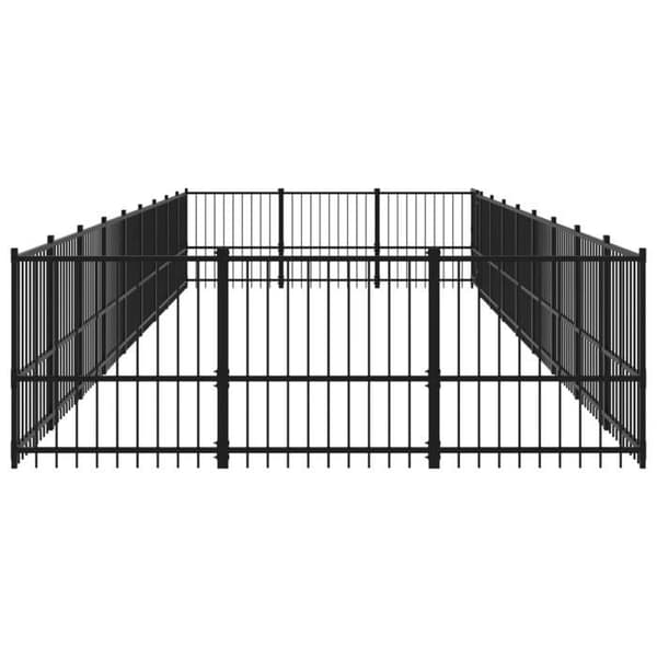 Maison Exclusive - Udendørs hundehus i stål 25,4 m²