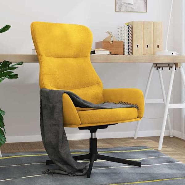 Maison Exclusive - Stol til afslapning i sennepsgul velour