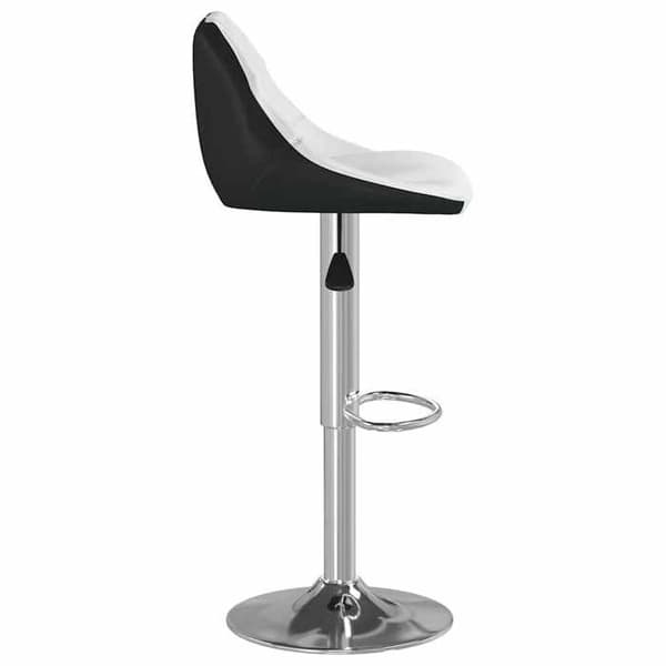 Maison Exclusive - Barstolar set om 2 vit och svart konstläder
