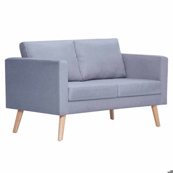 Maison Exclusive - Soffa 2-sits i ljusgrått tyg ljusgrått