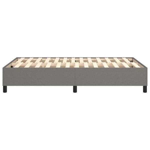 Maison Exclusive - Sengebund med mørkegrå lameller 120x200 cm stof mörkgrå