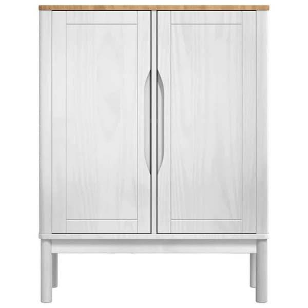 Buffé - EXKLUSIVT HUS - FLORO - Vit - Massivt trä - 70 x 30 x 70,5 cm Vit