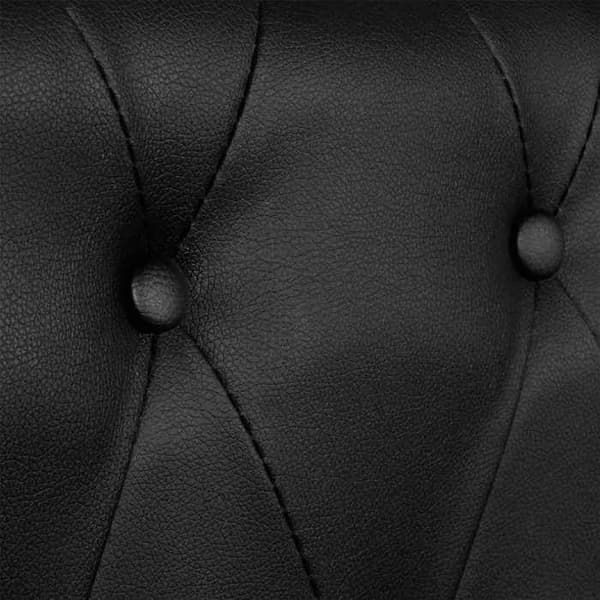 Maison Exclusive - Chesterfield 2-personers sofa i sort kunstlæder