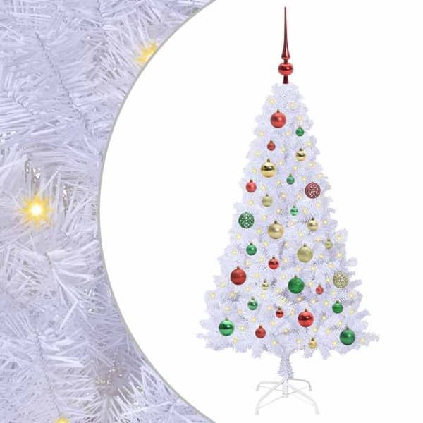 Maison Exclusive - Kunstig Hvid Juletræ 120 cm PVC og Stål Vit