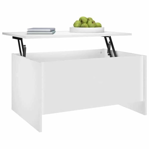 Bord - EKSKLUSIV HUS - 80 x 55,5 x 41,5 cm - Hvid - Ingeniørtræ - Løftbart bordplade Vit
