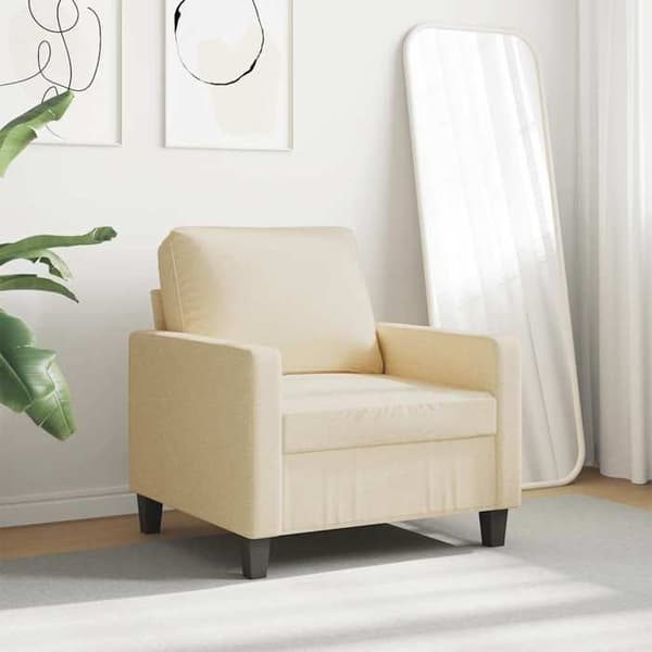 Maison Exclusive - Kermainen nojatuoli 60 cm kangas Grädde