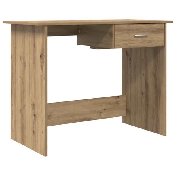 Maison Exclusive - Håndlavet egetræskontor 100 x 50 x 76 cm Ingeniørtræ Ek