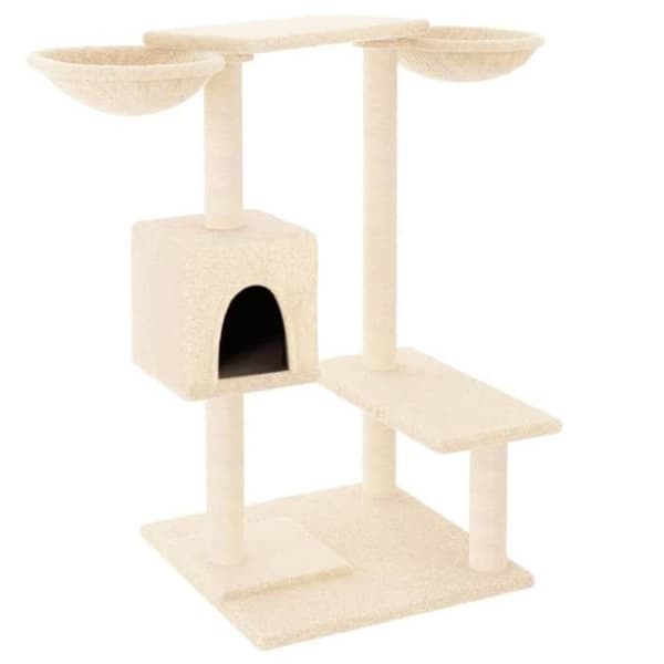 Maison Exclusive - Kattekradsetræ med kradsebrætter i creme 82 cm Grädde