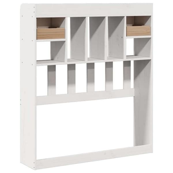 Maison Exclusive - Sänggavel med förvaring vit 75 cm massiv furu