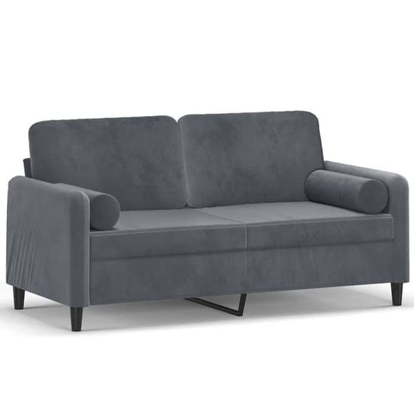 Soffa 2 platser - Maison Exclusive - Mörkgrå sammet - Robust metallram - 158x77x80 cm mörkgrå