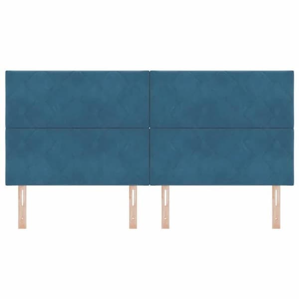 Maison Exclusive - LED-huvudgavel Mörkblå 200 cm Sammet