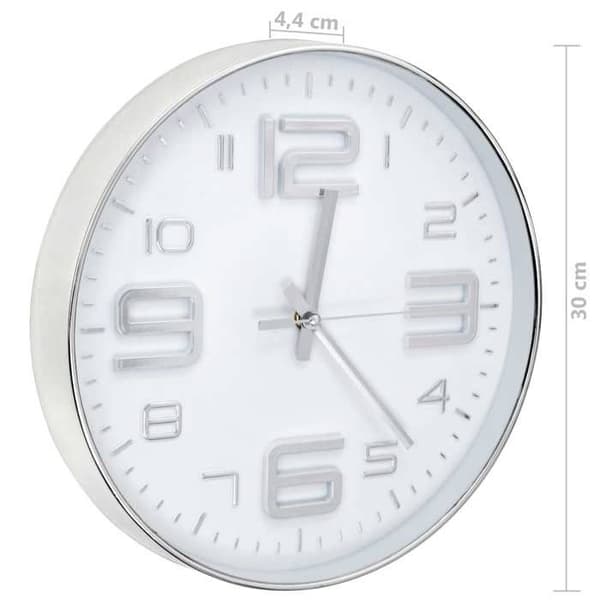 Maison Exclusive - Seinäkello 30 cm Hopea