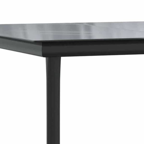 Havemøbel - EKSKLUSIV HUS - 200x100x74 cm - Sort - Epoxy malet stål - Tempereret glasplade Svart