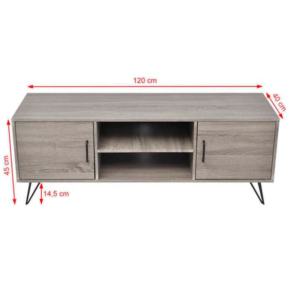 Maison Exclusive - TV-möbel 120x40x45 cm Grå Grå