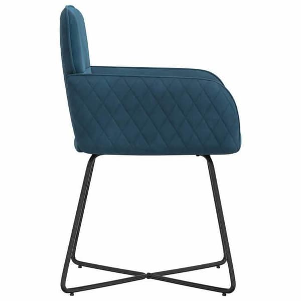 Maison Exclusive - Matstolar 4 st Sammet Blå 59 x 56,5 x 86 cm