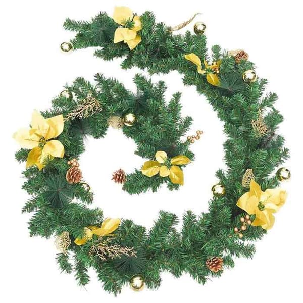 Maison Exclusive - Julelysguirlande med LED-lys Grøn 2,7 m PVC Grön