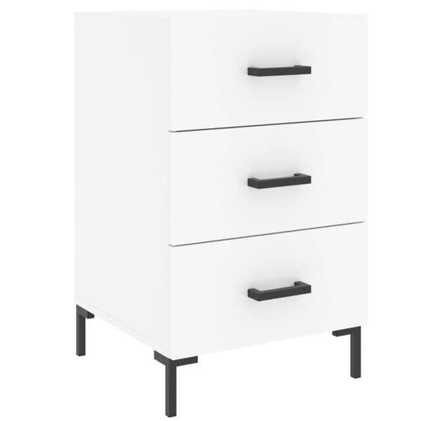Maison Exclusive - Sängbord vit 40x40x66 cm ingenjörsträ Vit