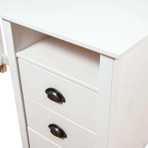 Maison Exclusive - Bureau Hill Hvid 150x50x74 cm Solid fyrretræ Vit
