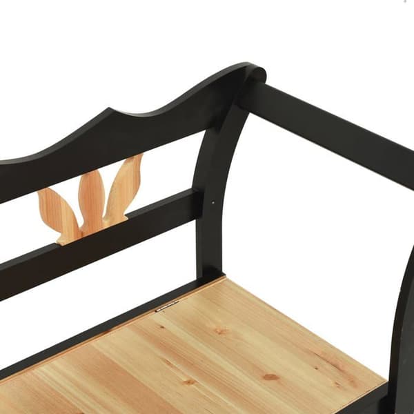 Maison Exclusive - Bænk Sort 107x45x75,5 cm Solid fyrretræ Svart