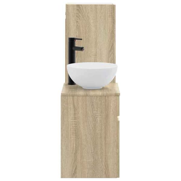 Maison Exclusive - Badmöbelset 2 delar Sonoma-ek