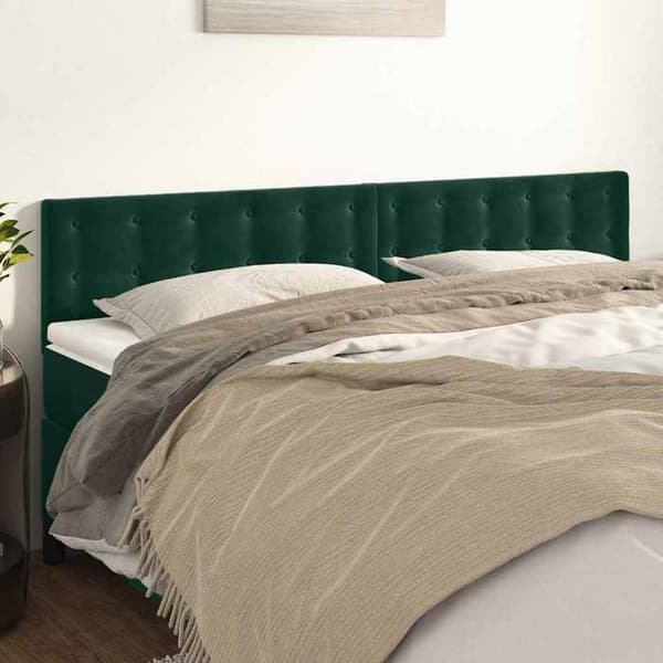 Maison Exclusive - Mörkgrön sänggavel 200x5x78/88 cm Sammet