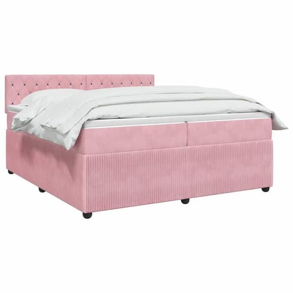Maison Exclusive - Boxspring säng med Rose madrass 200 x 200 cm Sammet