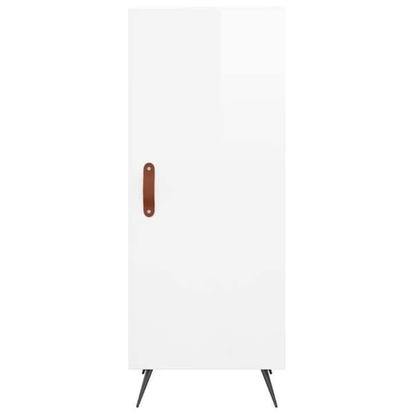 Maison Exclusive - Buffé hög Vit glänsande 34,5x34x180 cm Ingenjörsträ